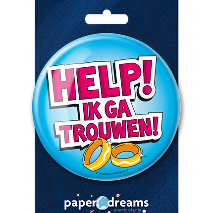 Button Help Ik ga Trouwen 10,2cm