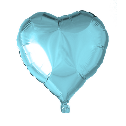 Helium Ballon Hart Lichtblauw 45cm leeg