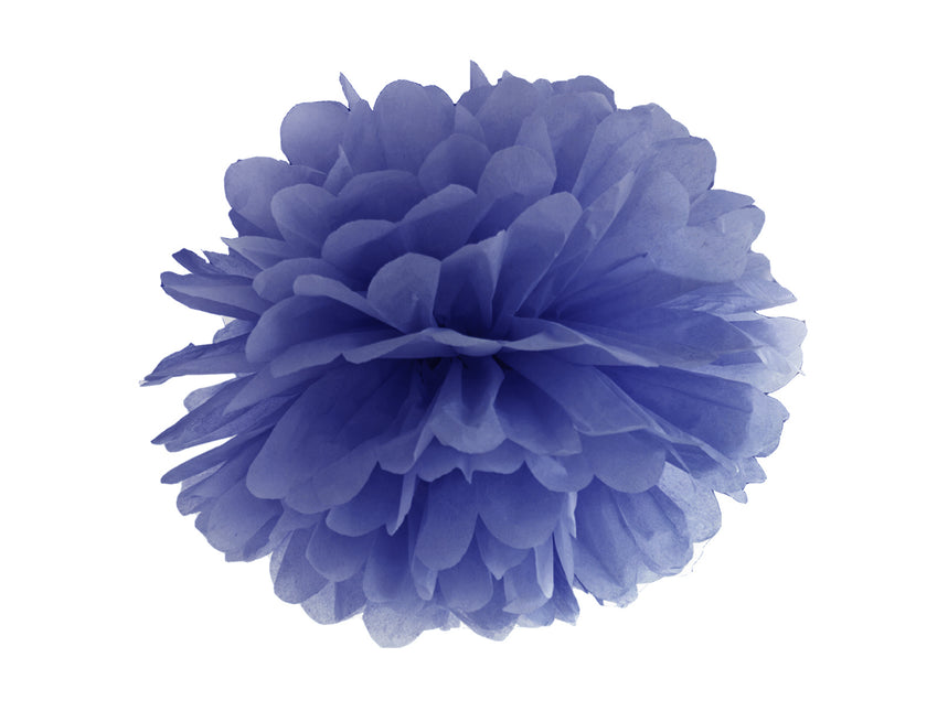 Pompon Blauw 25cm