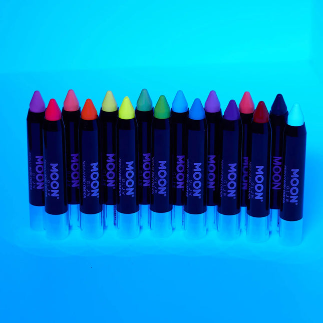 Moon Glow Pastel Neon UV Body Crayons Black 3.2g