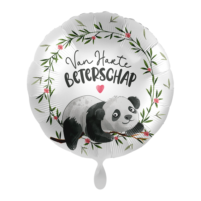 Panda Helium Ballon Van Harte Beterschap Leeg