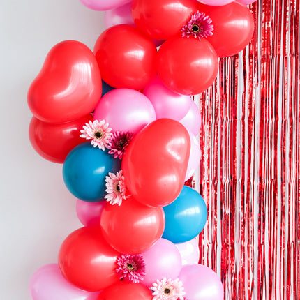 Roze Hartjes Ballonnen Rosey Pink 25cm 8st