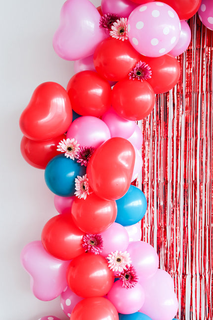 Roze Hartjes Ballonnen Rosey Pink 25cm 8st