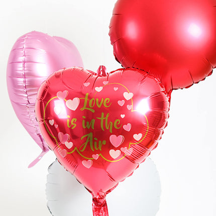 Helium Ballon Hart Love Is In The Air Leeg 45cm