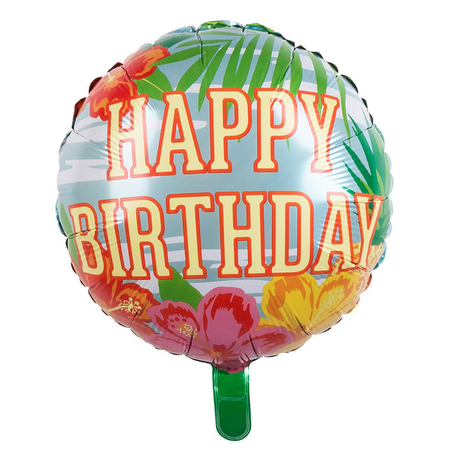 Happy Birthday Helium Ballon Dubbelzijdig Leeg 45cm