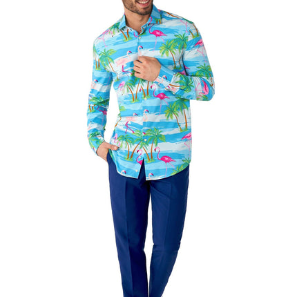 Hawaii Flamingo Overhemd Heren OppoSuits