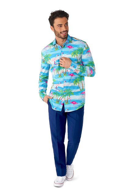 Hawaii Flamingo Overhemd Heren OppoSuits