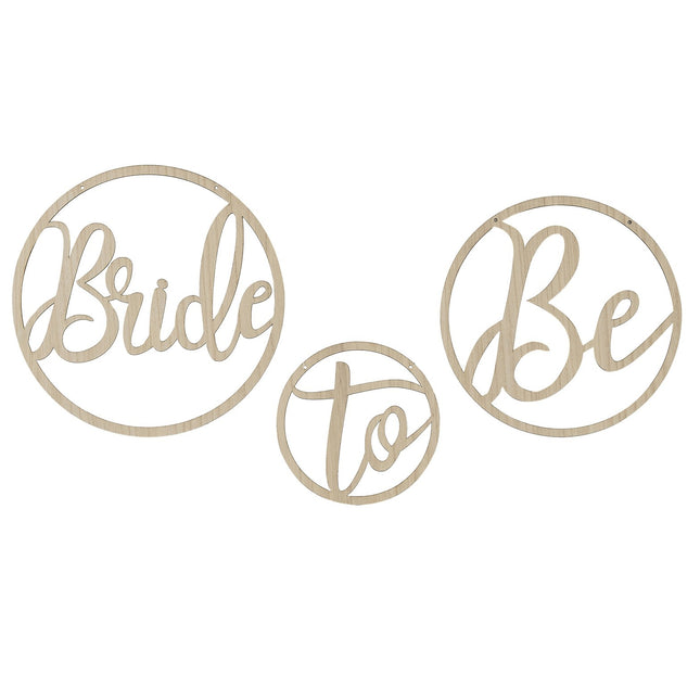 Hangdecoratie Bride To Be Hoepels Hout 3st