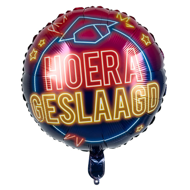 Geslaagd Helium Ballon Dubbelzijdig Leeg 45cm