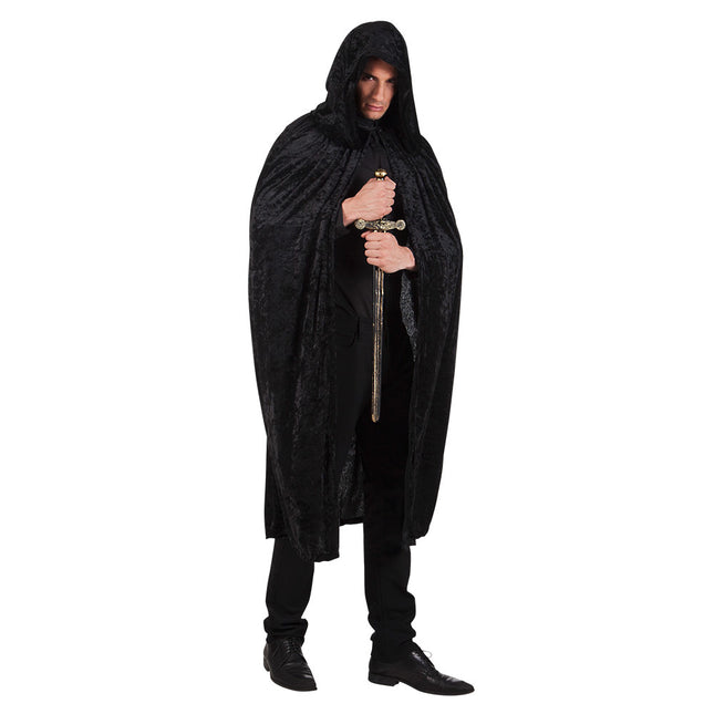 Halloween Cape Zwart 1,7m