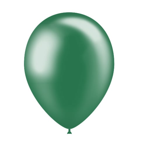 Donkergroene Ballonnen Metallic 25cm 50st