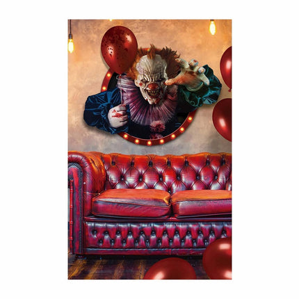 Halloween Wanddecoratie Clown 80cm