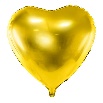 Helium Ballon Hart Goud Leeg 45cm