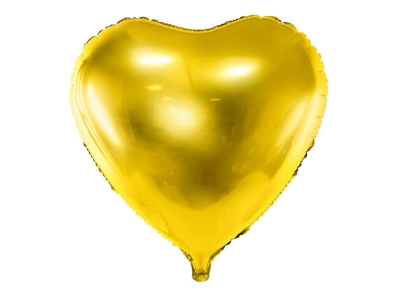 Helium Ballon Hart Goud Leeg 45cm