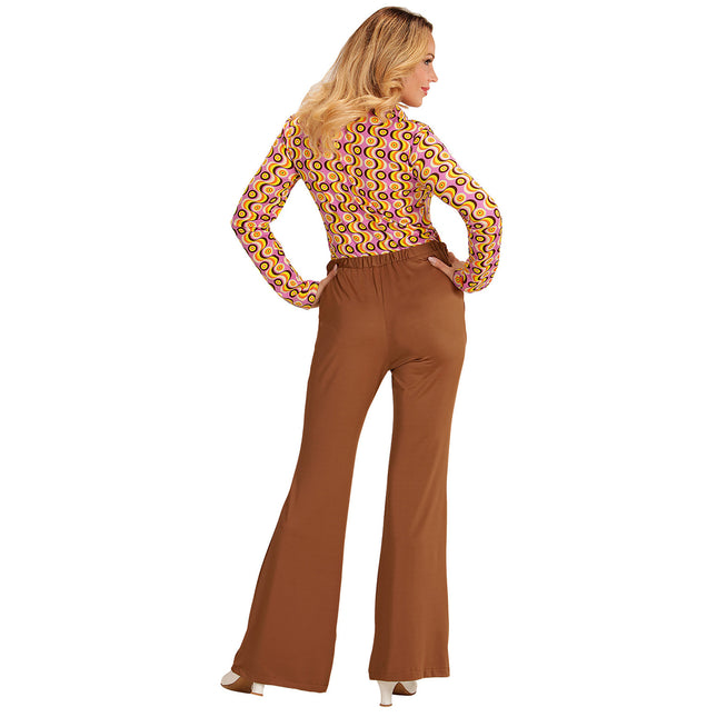 Disco 70S Broek Bruin Dames