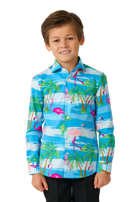 Hawaii Flamingo Overhemd Jongen OppoSuits