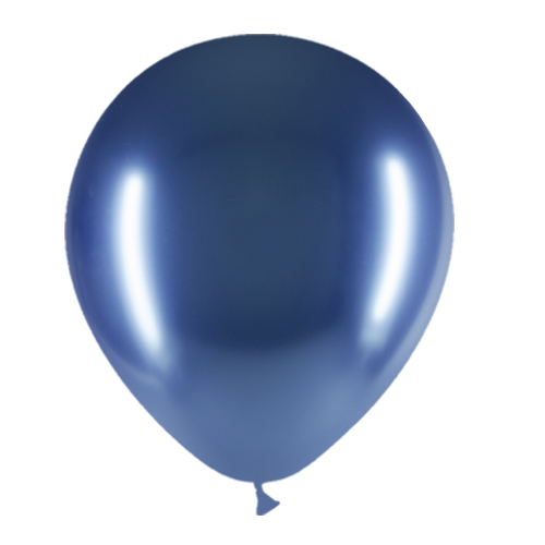 Blauwe Ballonnen Chroom 30cm 10st