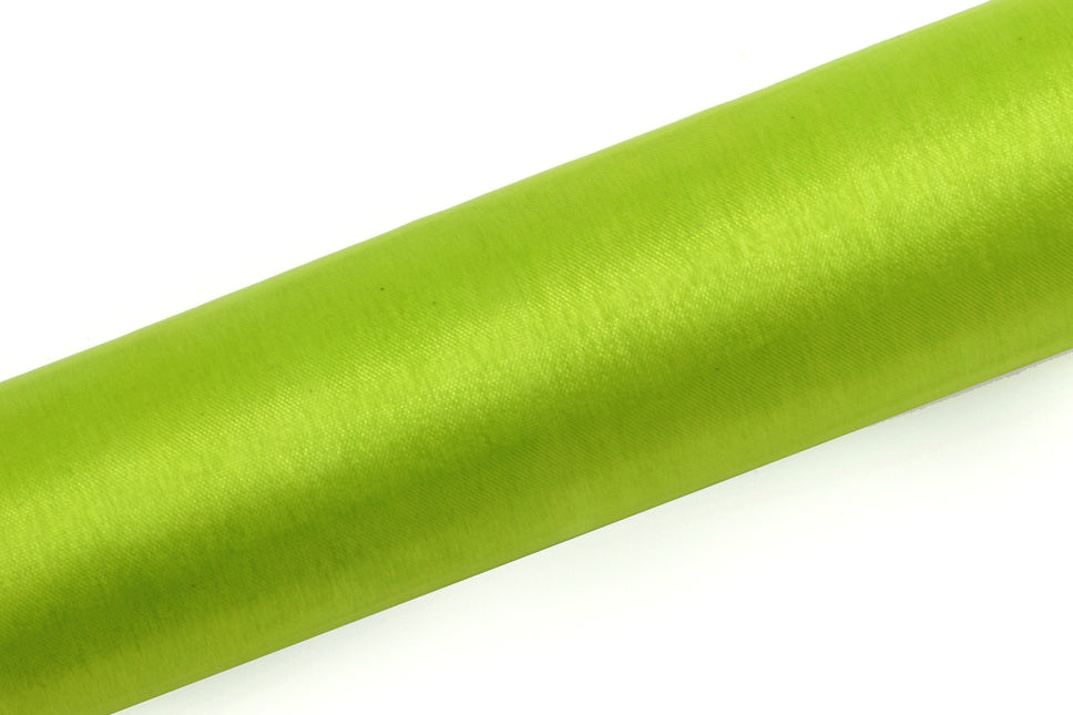 Lime Groene Organza Stof 16cm 9m