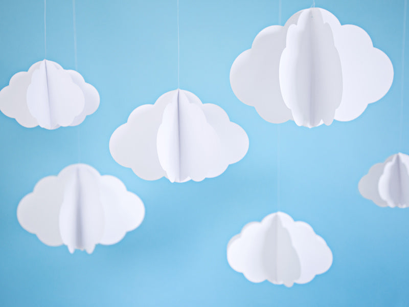 Hangdecoratie Wolken Wit 3st