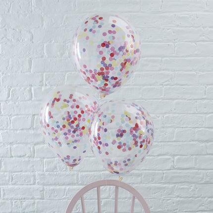 Confetti Ballonnen Gekleurd 30cm 5st