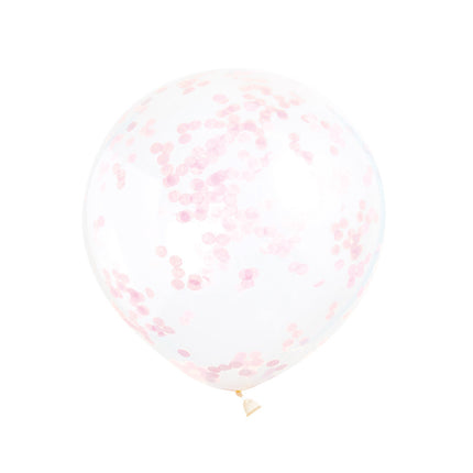 Confetti Ballonnen Lichtroze 40cm 6st