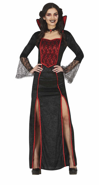 Vampier Halloween Kostuum Dames Rood