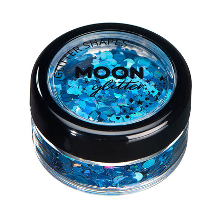 Moon Glitter Holographic Glitter Shapes Blue 3g