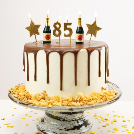 Kaarsjes 85 Jaar Champagne 17,5cm