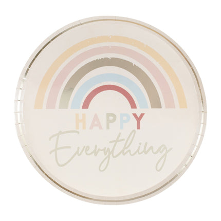 Regenboog Borden Happy Everything 25cm 8st