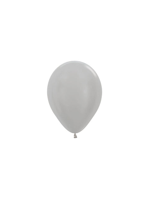 Ballonnen Pearl Silver 12cm 50st