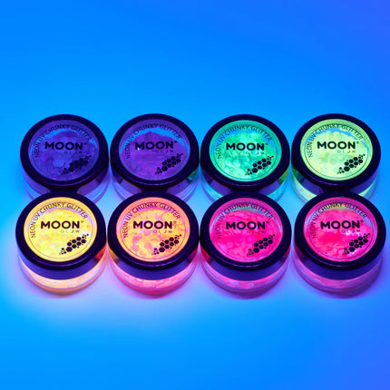 Moon Glow Neon UV Chunky Glitter Blue 3g