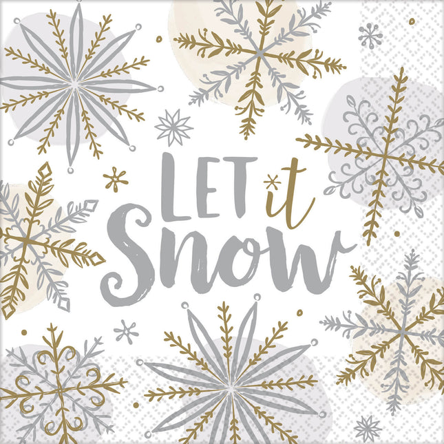 Let it Snow Servetten 33cm 16st