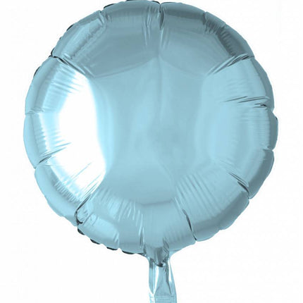 Helium Ballon Rond Lichtblauw 46cm leeg