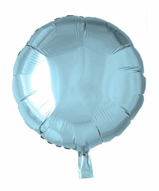 Helium Ballon Rond Lichtblauw 46cm leeg