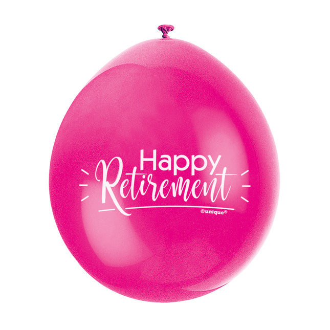 Ballonnen Happy Retirement 28cm 10st