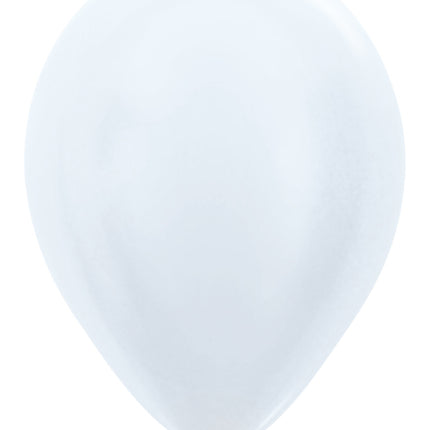 Ballonnen Pearl White 30cm 50st