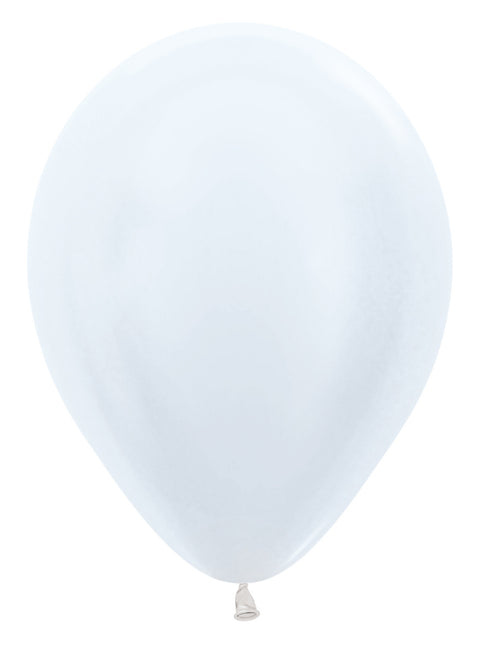 Ballonnen Pearl White 30cm 50st