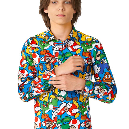 Super Mario Overhemd Jongen Tiener OppoSuits