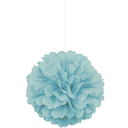 Terrific Teal 16" Hanging Tissue Pom Pom