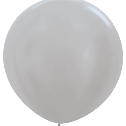 Ballonnen Pearl Silver 91cm 10st