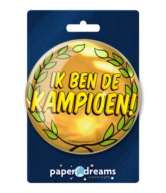 Button Ik Ben De Kampioen 10,2cm