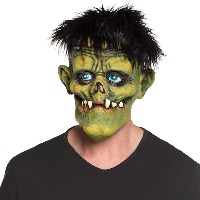 Halloween Masker Monster Groen Haar