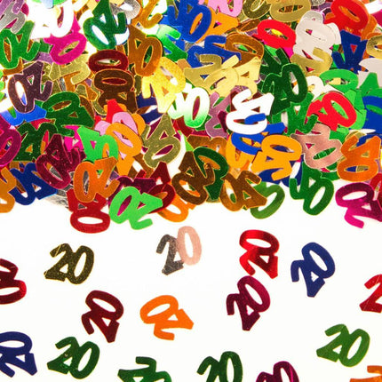 Tafelconfetti 20 Jaar 1cm 600st