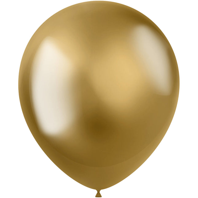 Gouden Ballonnen Chroom 33cm 10st