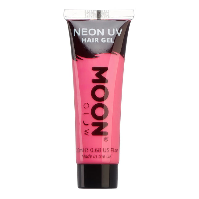 Moon Glow Neon UV Hair Gel Intense Pink 20ml
