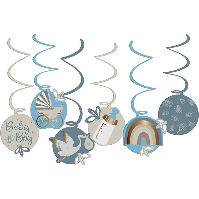 Geboorte Hangdecoratie Babyboy 6st