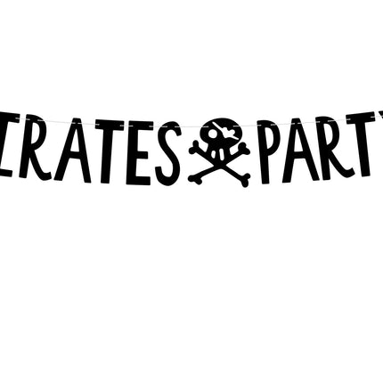 Piraten Slinger Pirates Party Zwart 1m