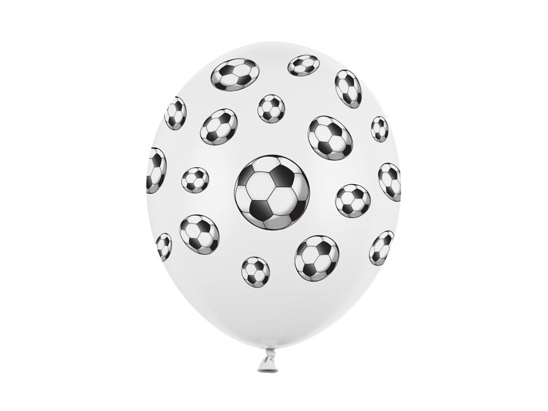 Voetbal Ballonnen Wit 30cm 6st