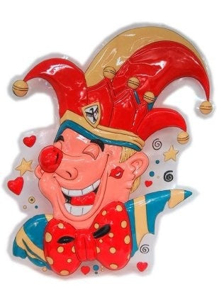 Wanddecoratie Clown Prins Carnaval 60cm