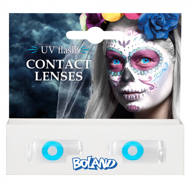 Halloween Maandlenzen Uv Flash Blauw